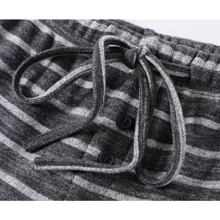 Pantalones de lounge acampanados con cordón a rayas 