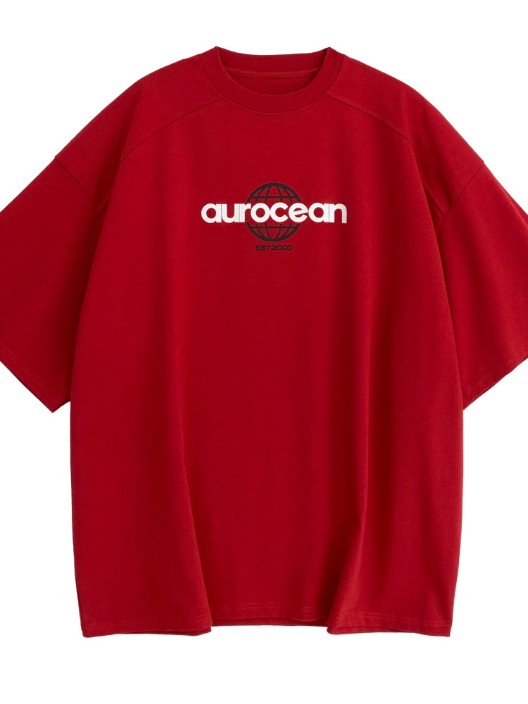 T-shirt a maniche corte in cotone pesante e vestibilità ampia 