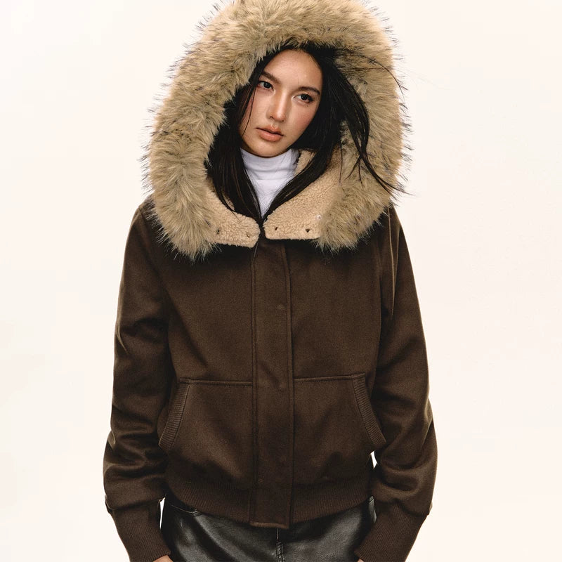 Detachable Fur Collar Cotton Jacket