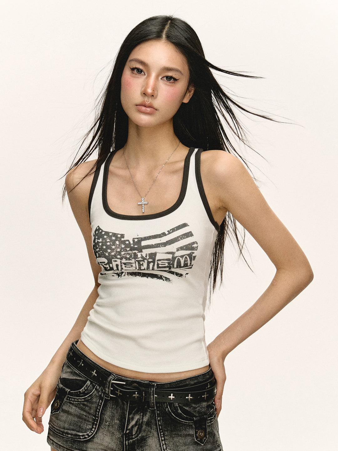 Retro Graphic Slim Fit Tank Top