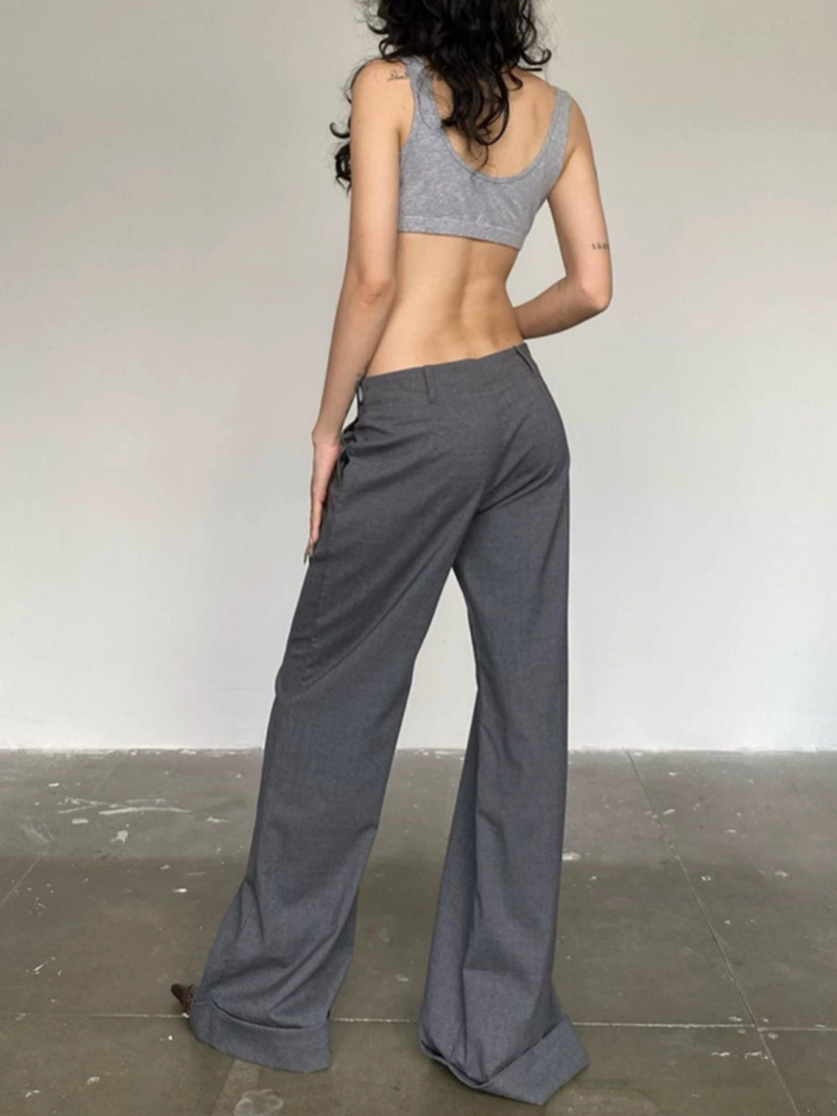 Low Waist Wide Leg Casual Pants