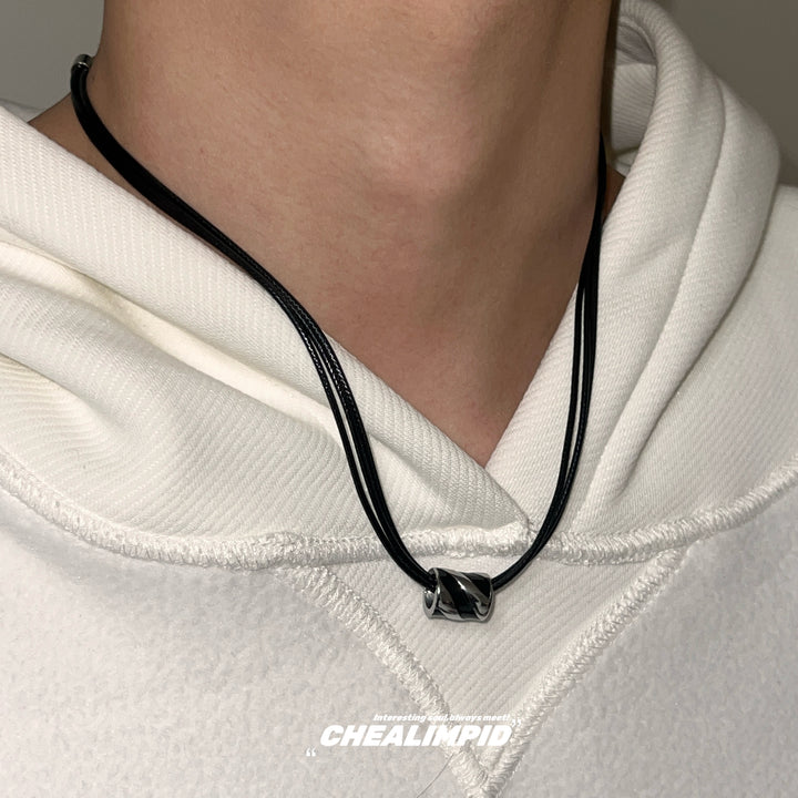 Pendant Leather Rope Necklace