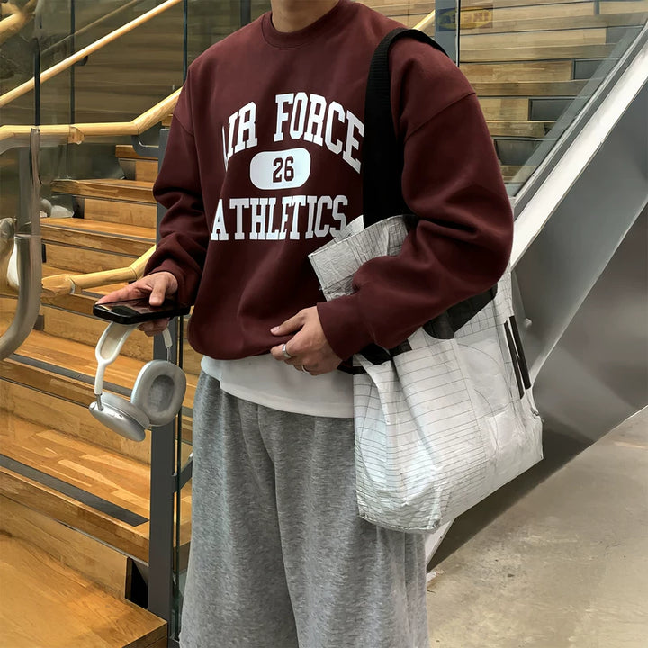 Brief Print Crew Neck Sweatshirt 