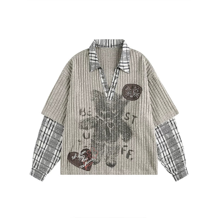 Bjørnespor Faux To-delt Strikkegenser 