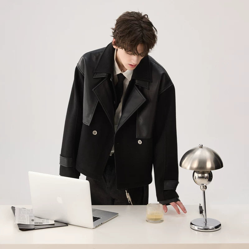 British Style Wool Blend Windproof Jacket