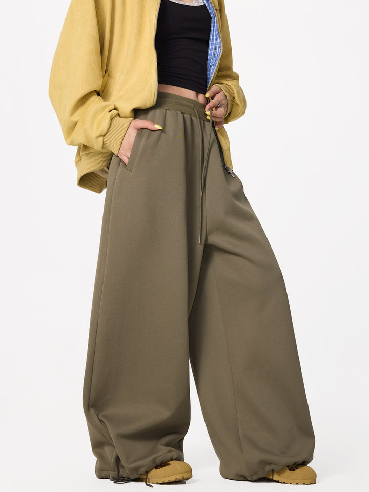 Elastic Waist Drawstring Sweatpants