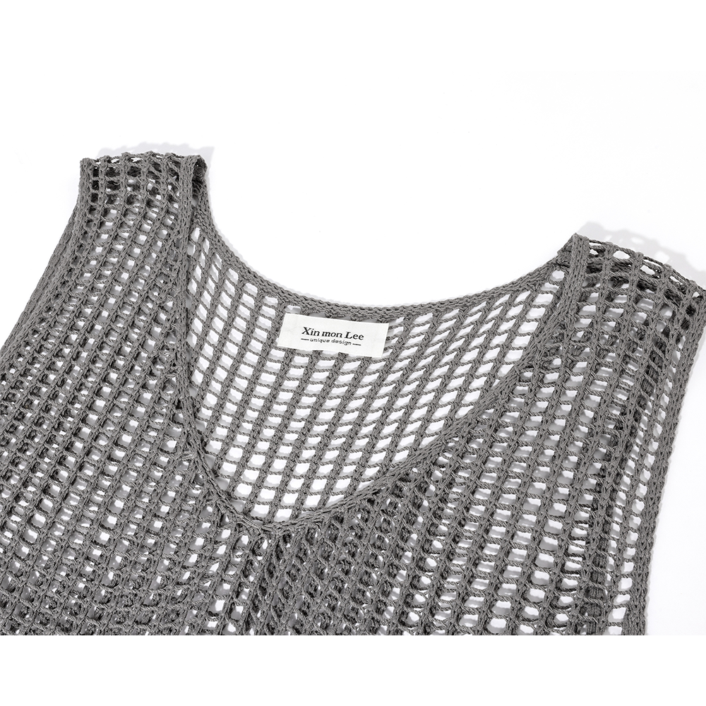 Knitted Hollow Mesh Vest