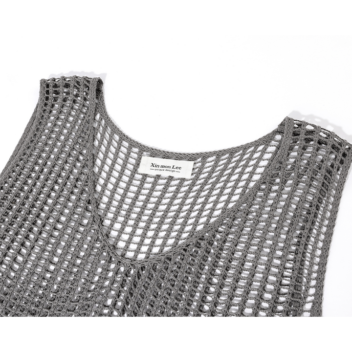 Knitted Hollow Mesh Vest