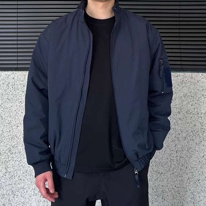 جاكيت قطن واسع بياقة واقية من الشرطة 