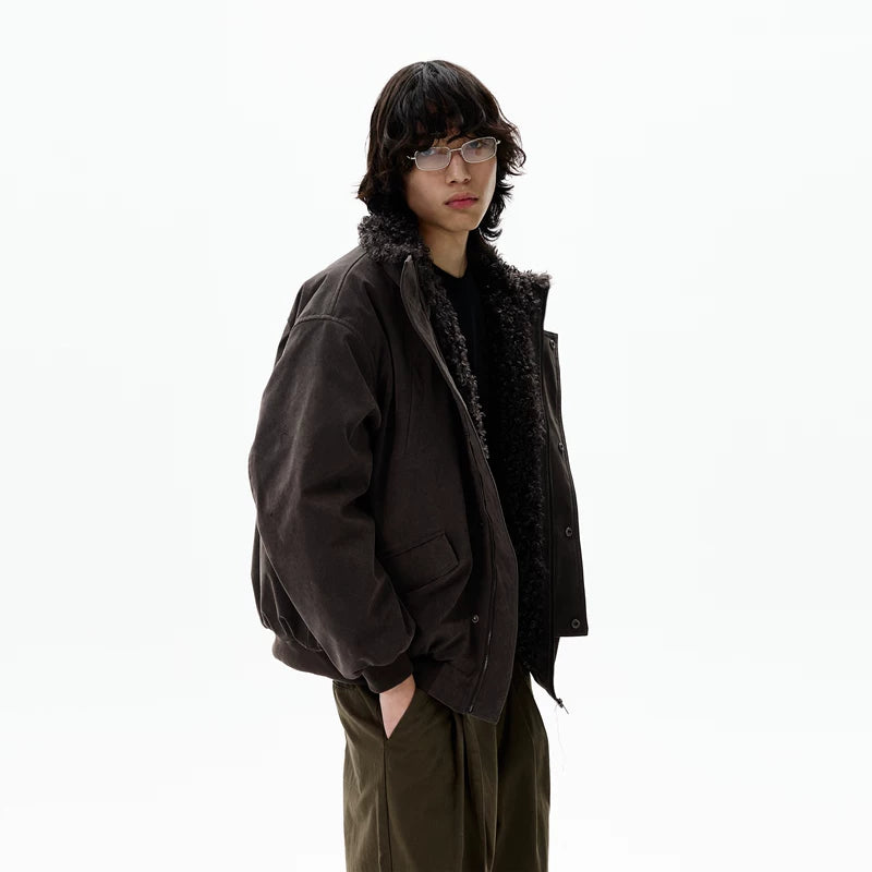 Lammwolle Wildleder Isolierte Arbeitsjacke 