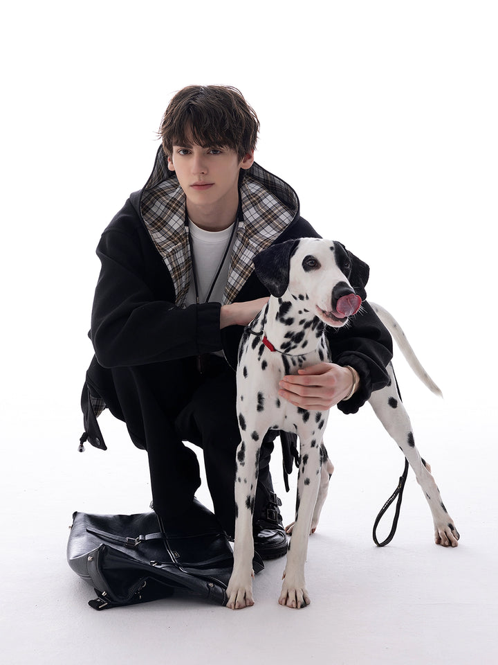 Wool Hooded Horn Button Jacket