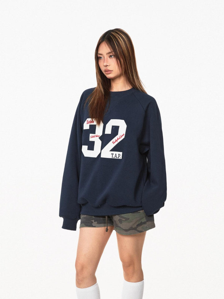 Retro Embroidery Patch Sweatshirt