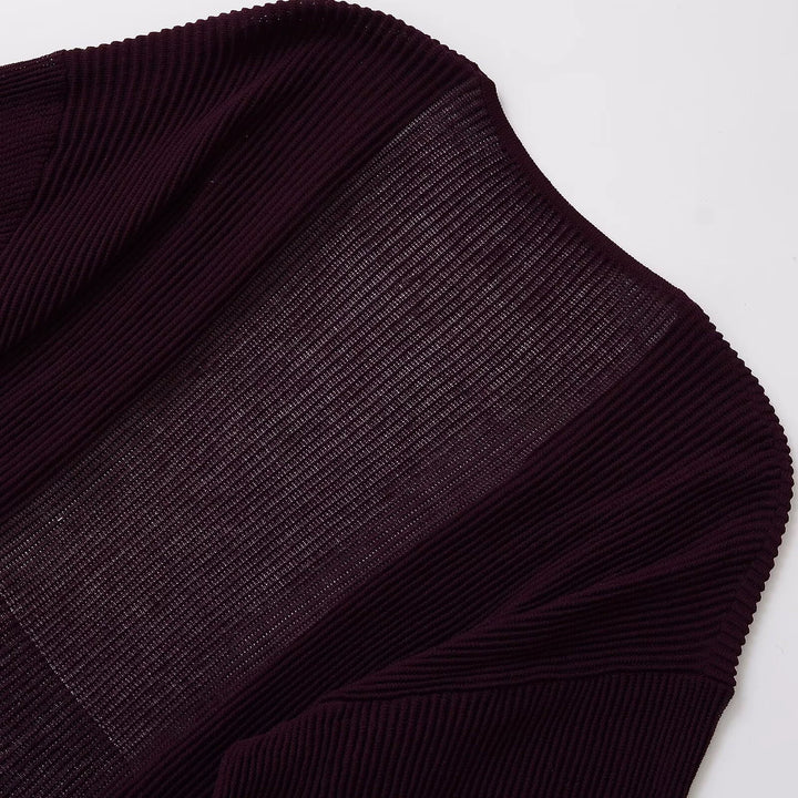 Ribbed Loose Knit Open Front Jacket