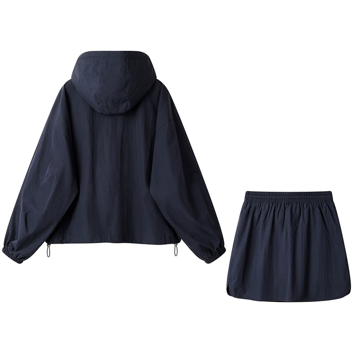 Casual Sportswear Jacket and Skirt