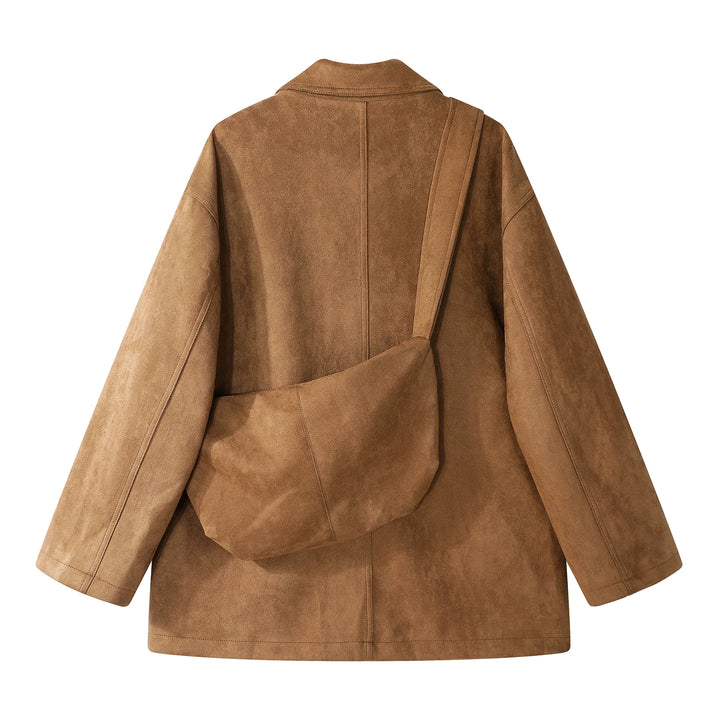 Retro Suede Slim Motorcykeljacka 