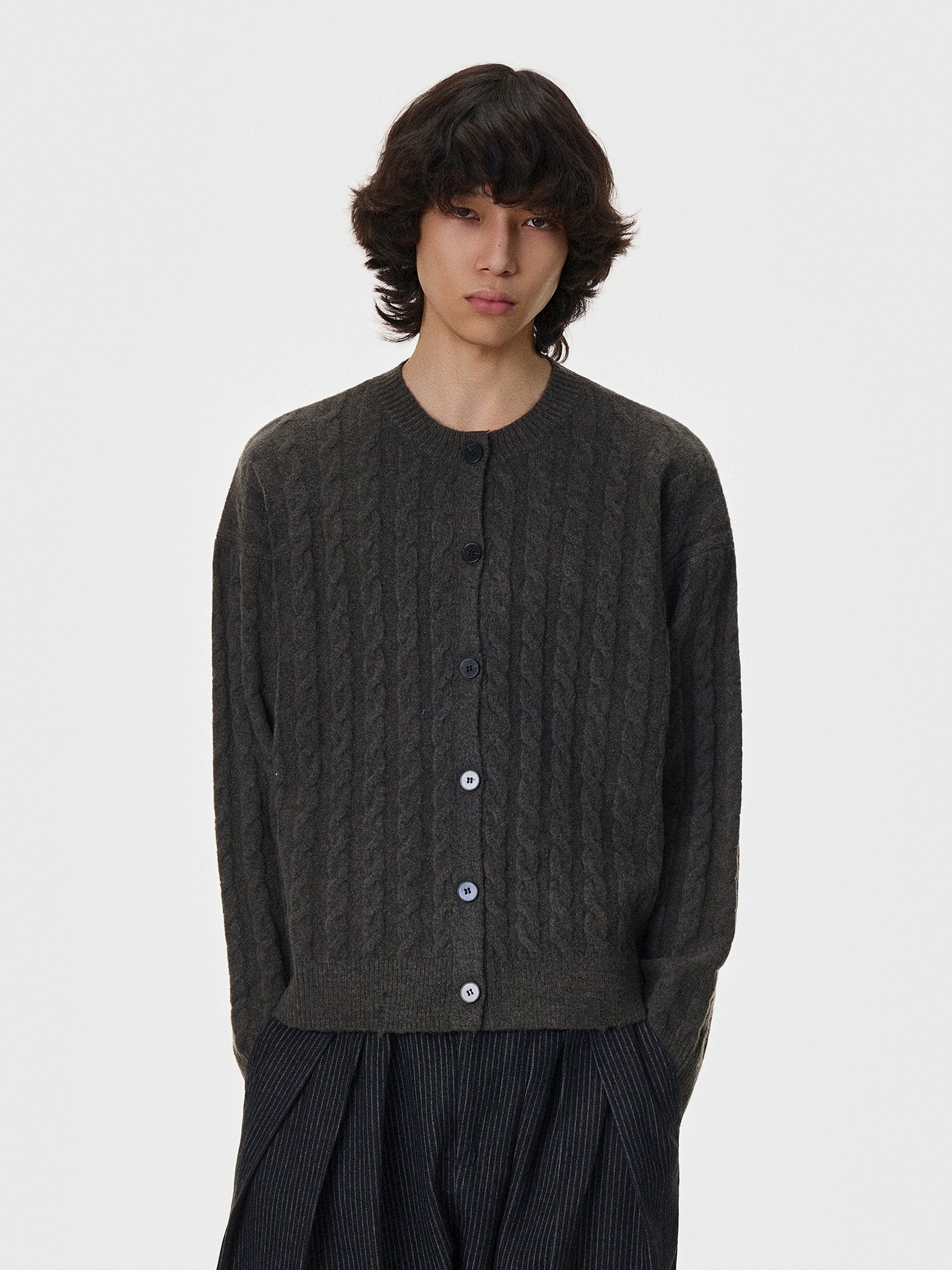 Kablo Örgü Kısa Kazak Hırka 