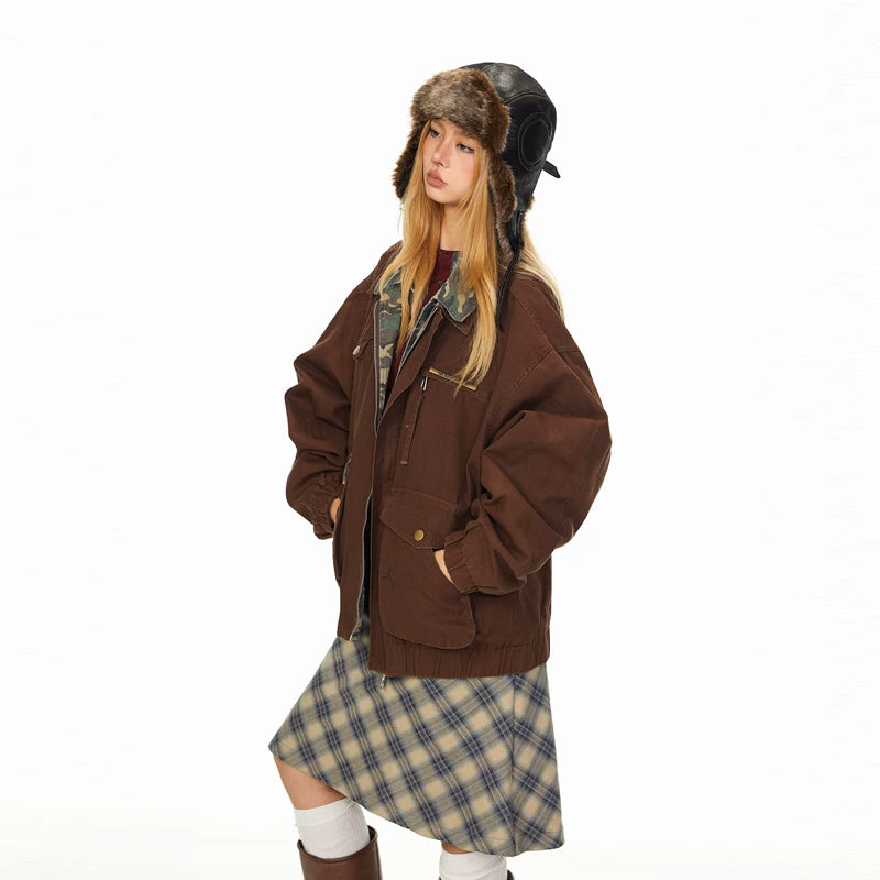 Patchwork Functional Workwear Jacket