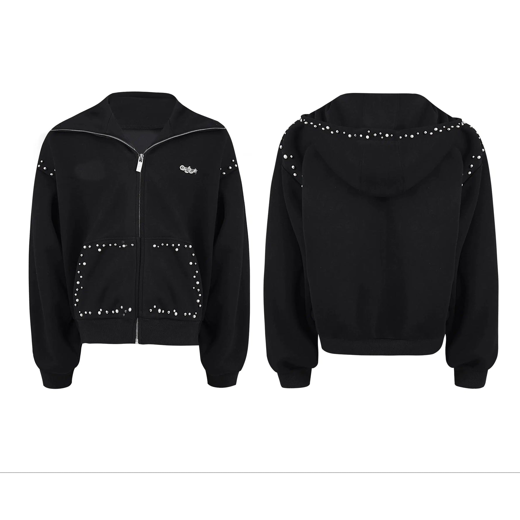 Pearl Trim Hooded Jacket