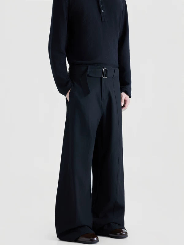 Breda ben ullblandade klänningbyxor 