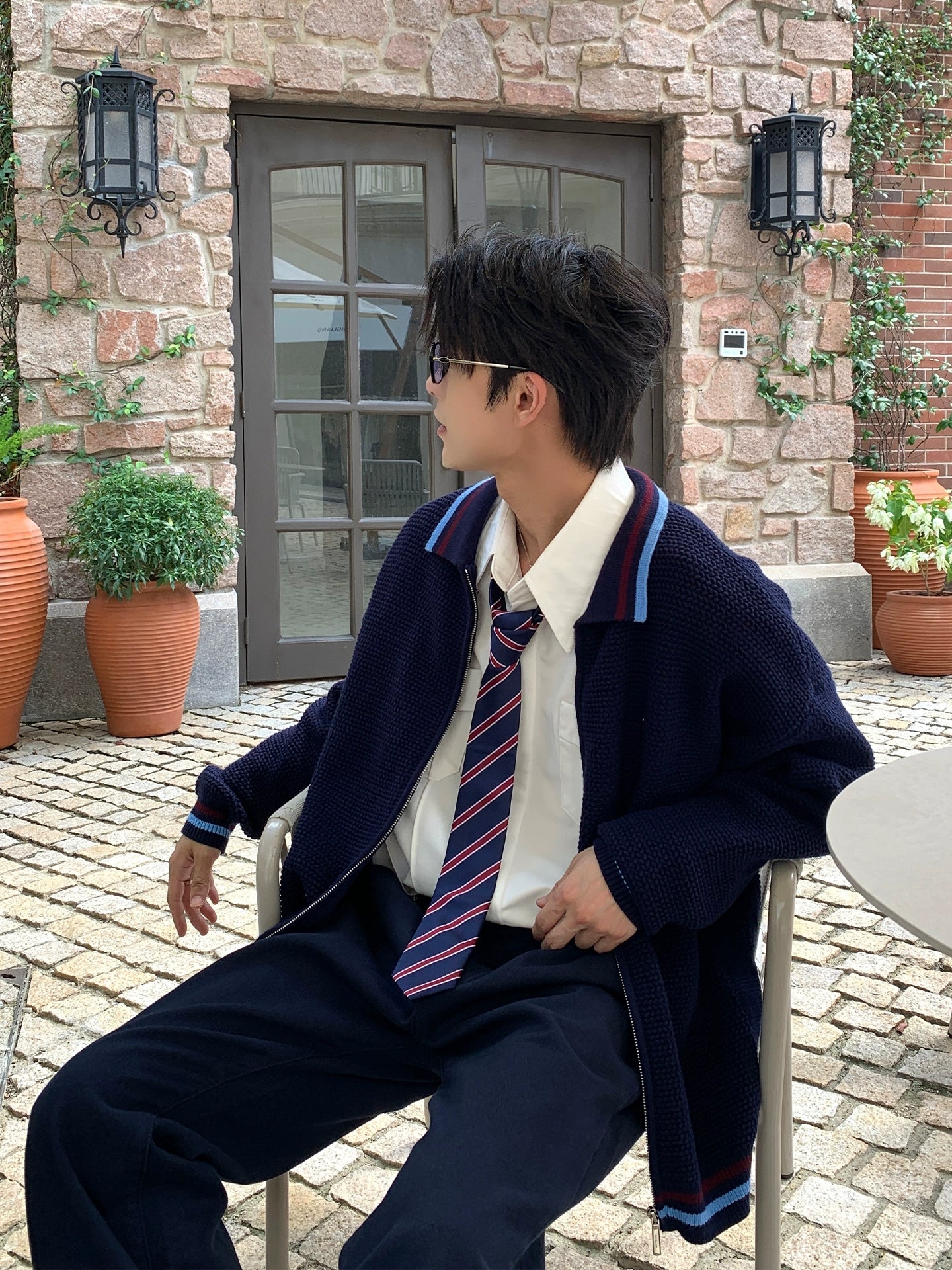 Cebir Örgü Hırka Kolej Tarzı Kazak 