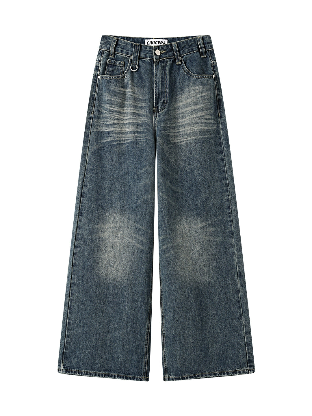 Wide Leg Loose Fit Denim Pants
