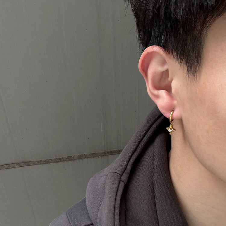 Falling Star Hoop Clip-On Earring