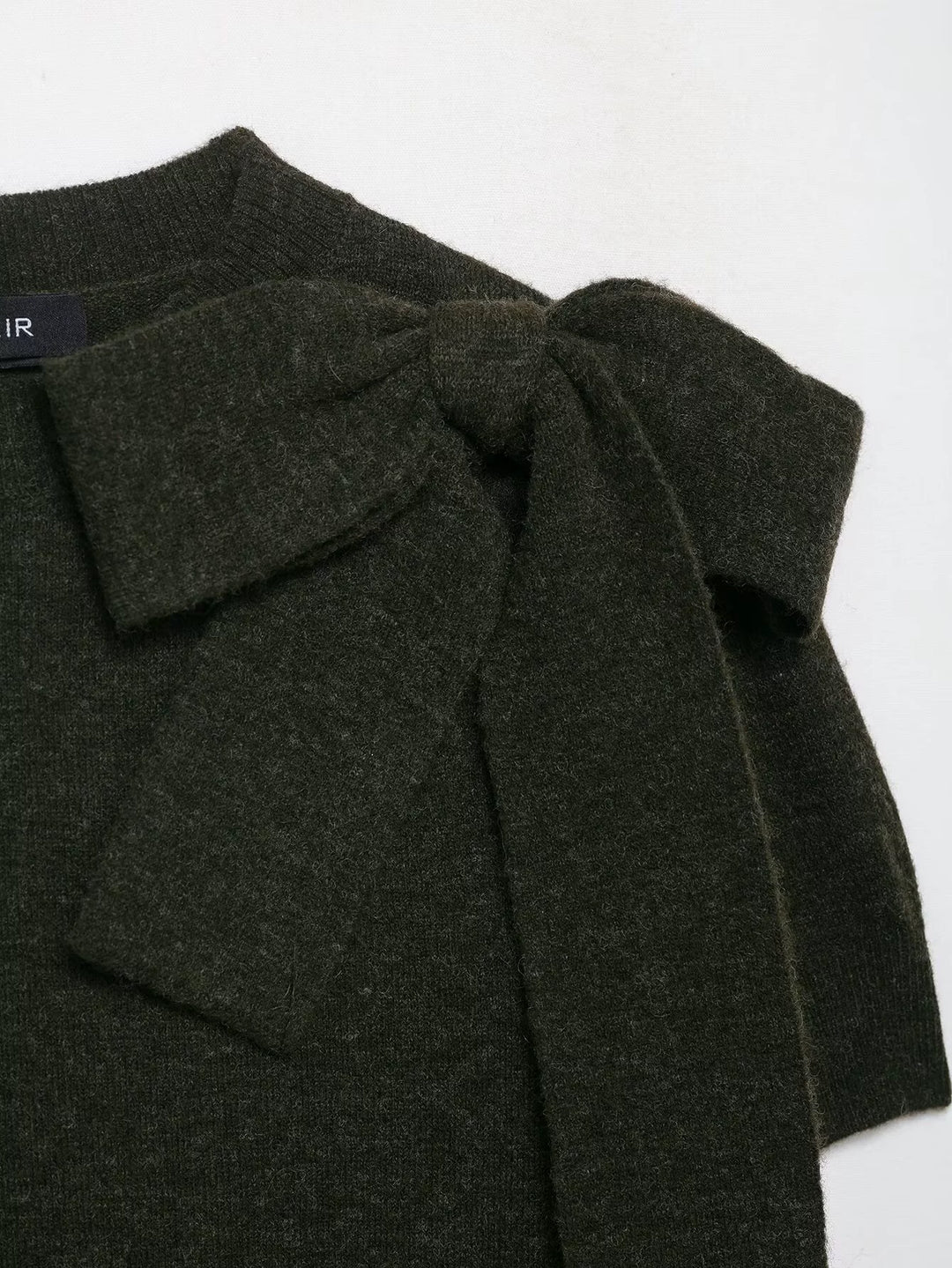 Haut en tricot à accent nœud à manches courtes 