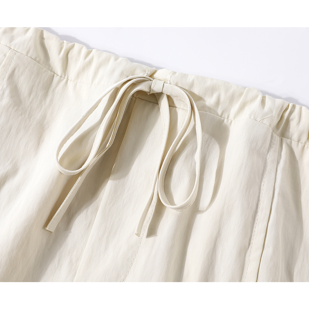 Drawstring Waist Cargo Skirt