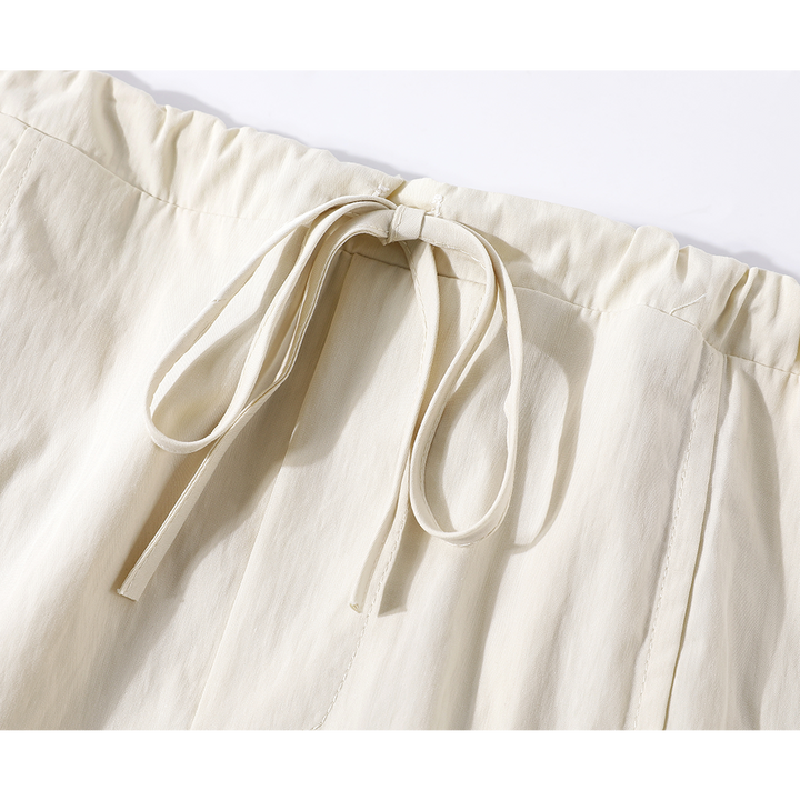 Drawstring Waist Cargo Skirt