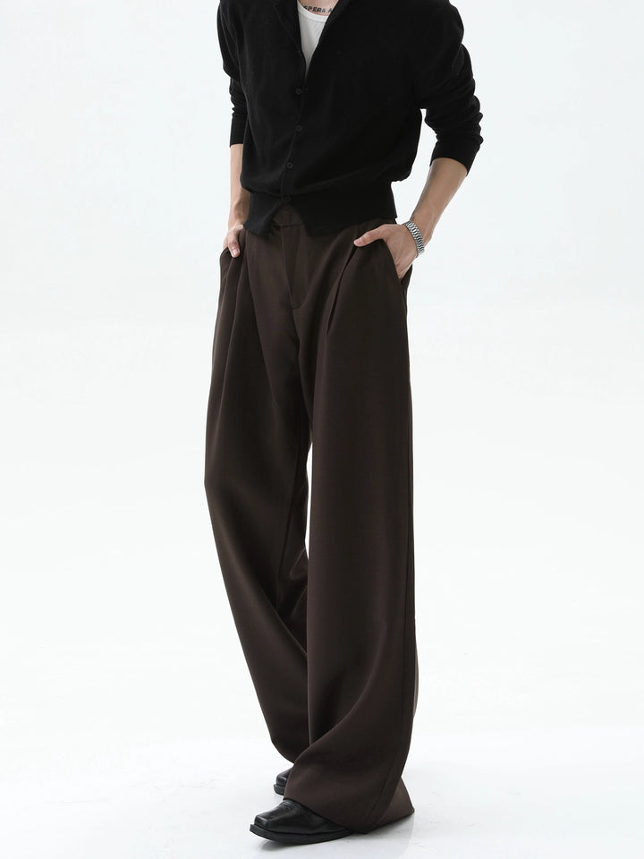 Pleated Wide-Leg Loose Fit Pants