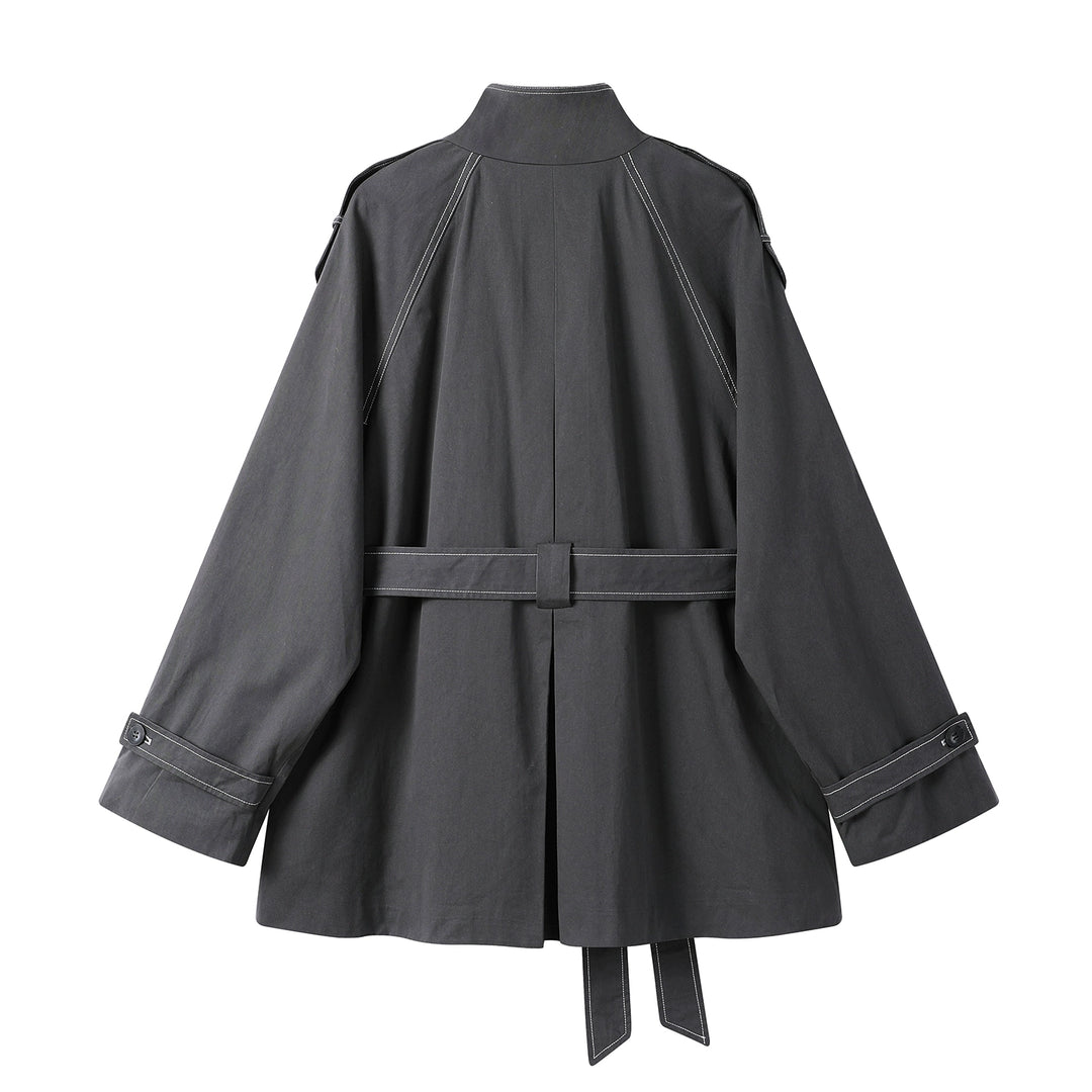 Taille-gordel Mid-Length Trenchcoat 