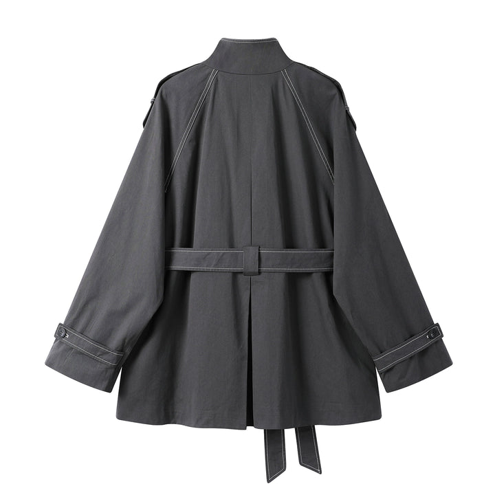 Taille-gordel Mid-Length Trenchcoat 