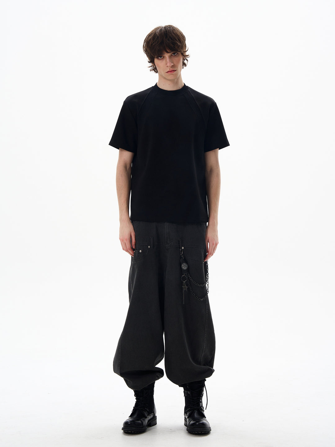 Short-Sleeve Boxy Collar T-shirt