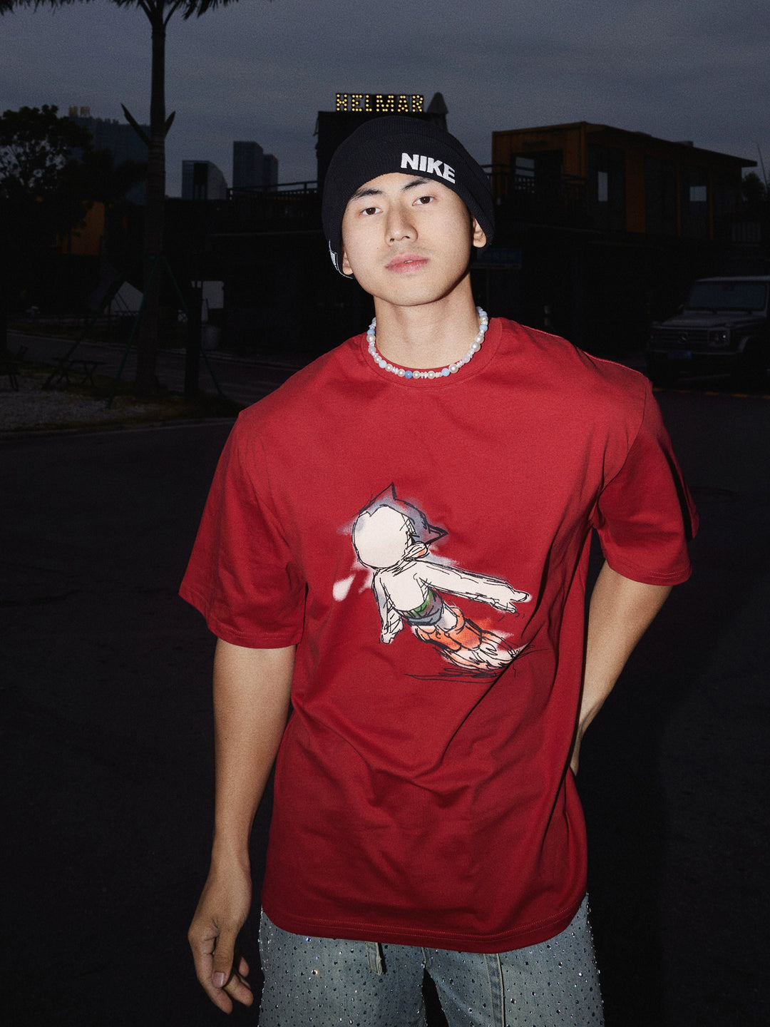 Cartoon Graphic Loose Fit Casual T-shirt
