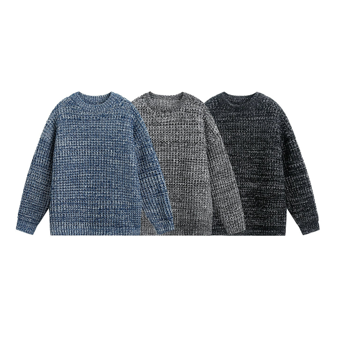 Knit Round Neck Casual Sweater