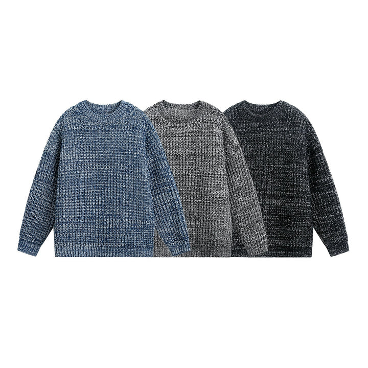 Knit Round Neck Casual Sweater