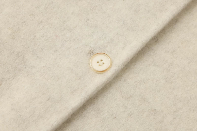 معطف صوف مزود بحزام مع ياقة من الفرو الصناعي 