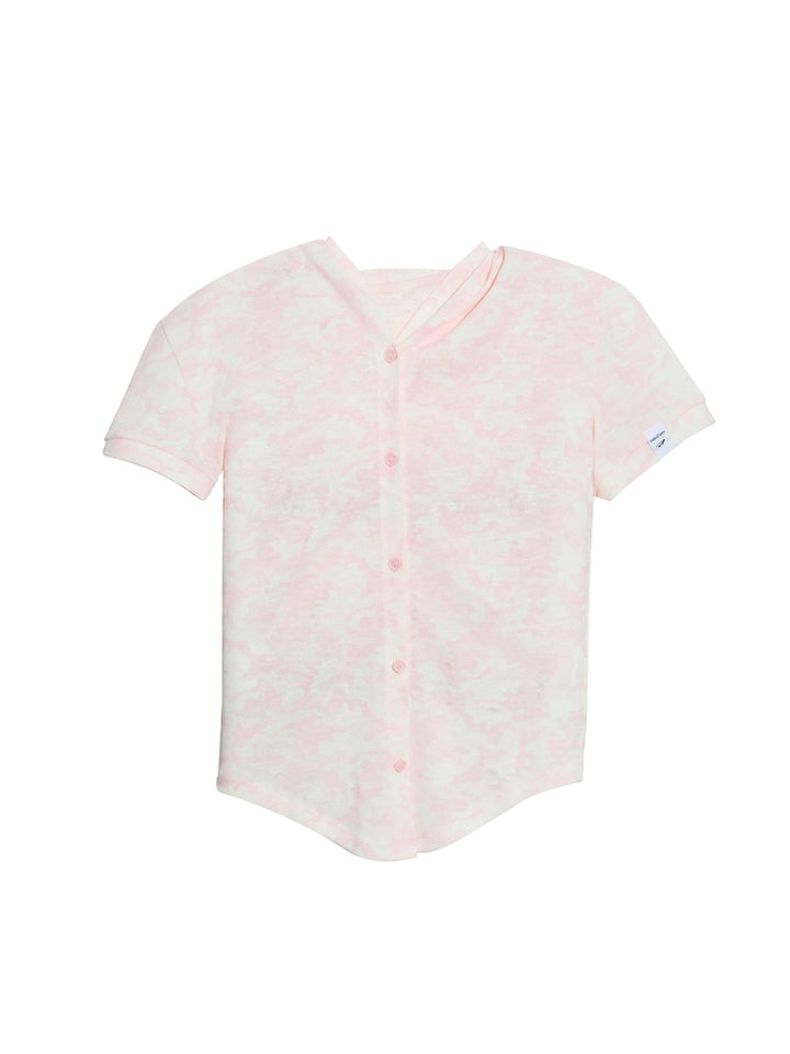 Hooded Short-Sleeve Retro Shirt