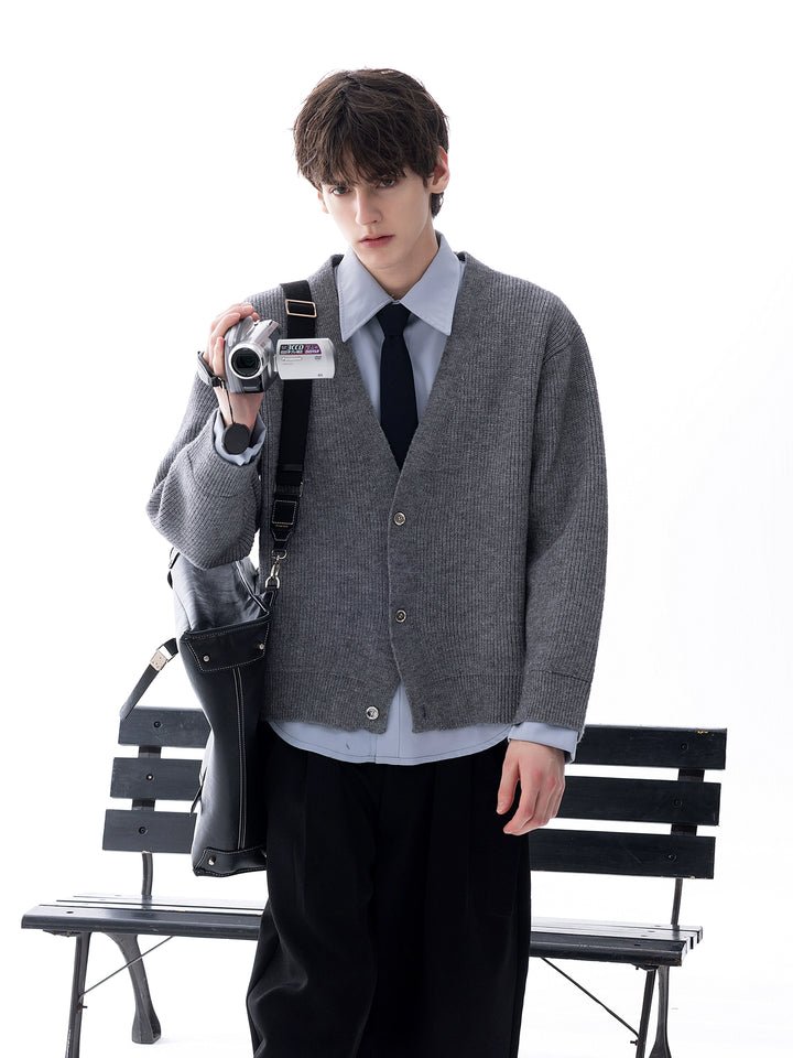 Button-front Knitted Vest