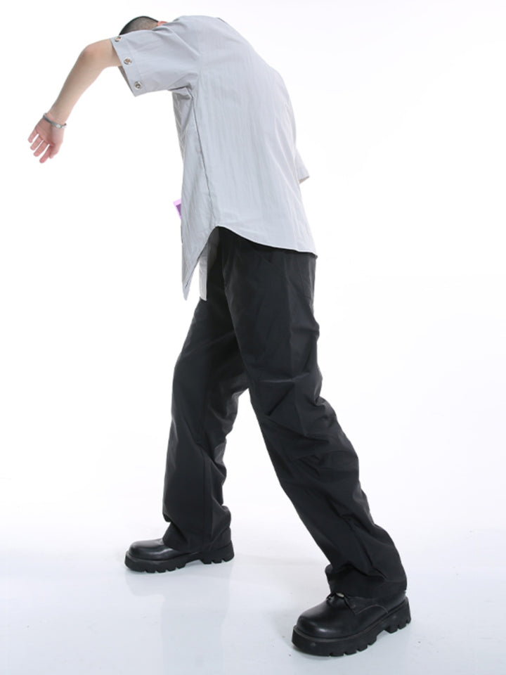 Pantalons parachutistes décontractés plissés et polyvalents 