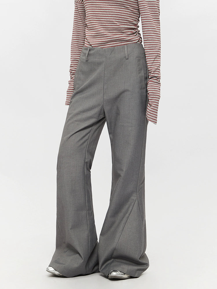 Uitlopende broek met hoge taille, casual 