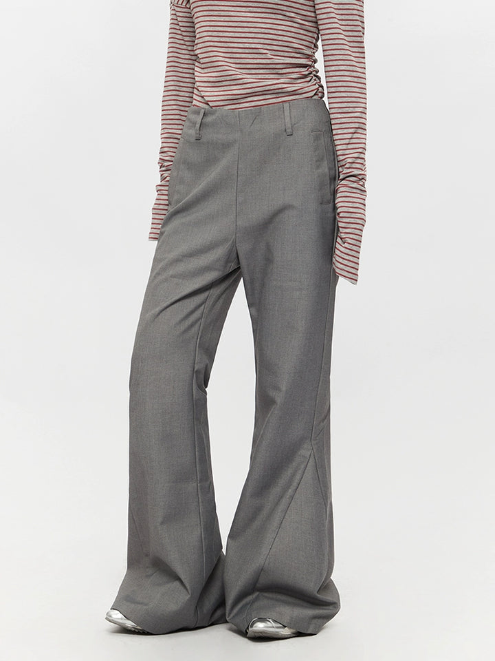 Uitlopende broek met hoge taille, casual 
