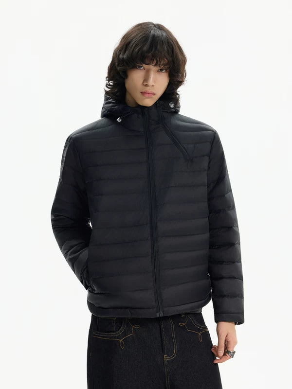 Lichtgewicht Gewatteerde Donsjas met Kap 