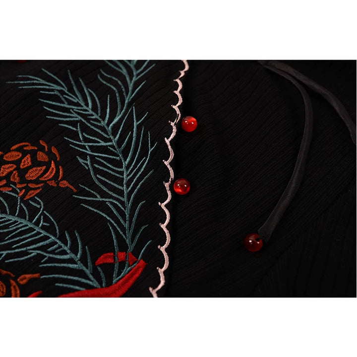 Chinese Style Embroidered Sweater