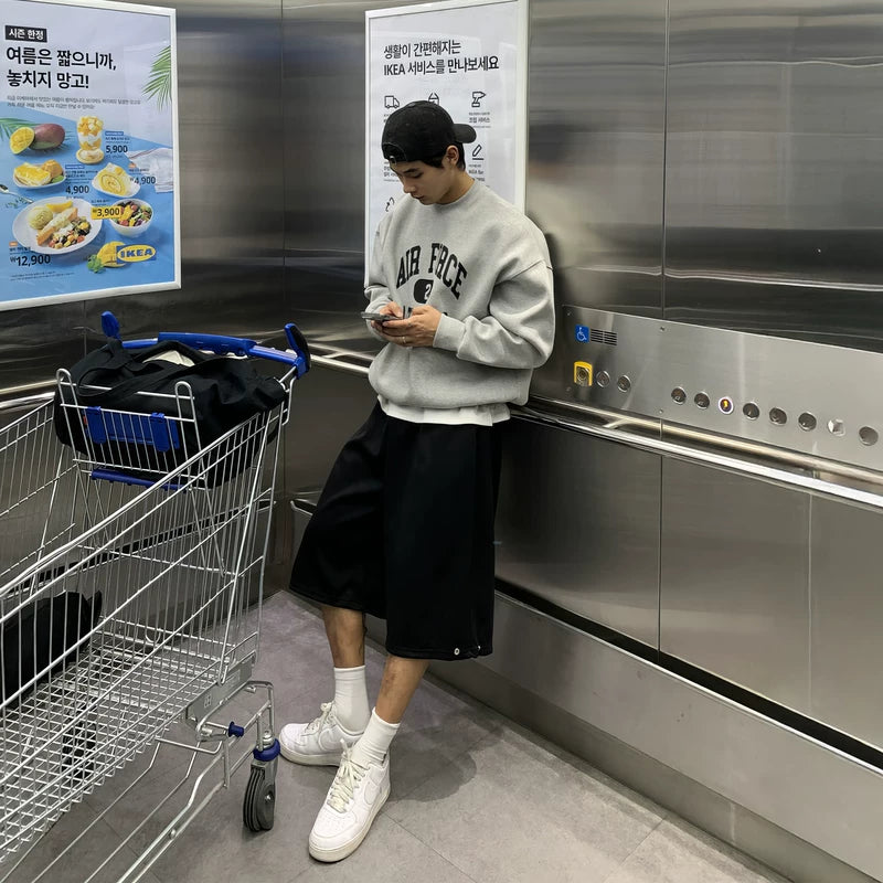 Brief Print Crew Neck Sweatshirt 