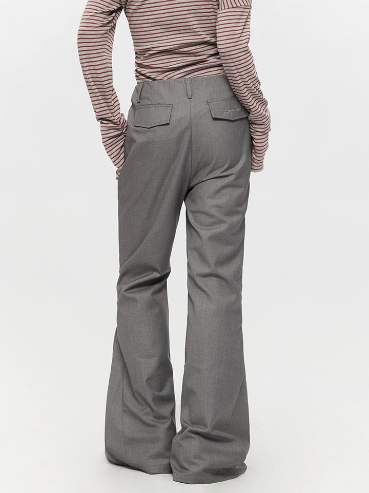 Uitlopende broek met hoge taille, casual 