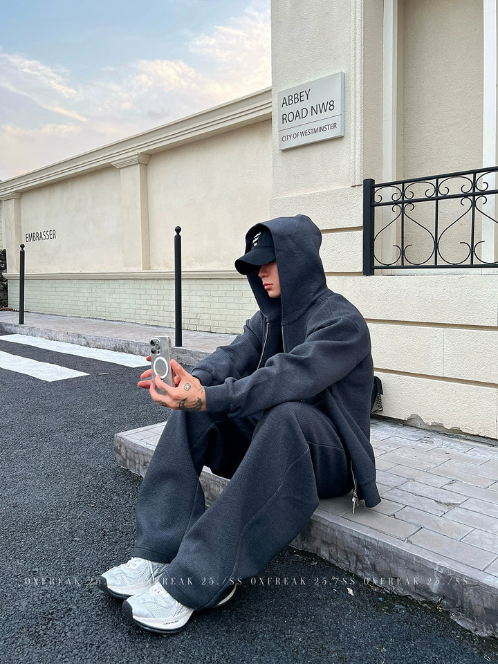 Relaxed Fit Sweatshirt Jacket and Pants