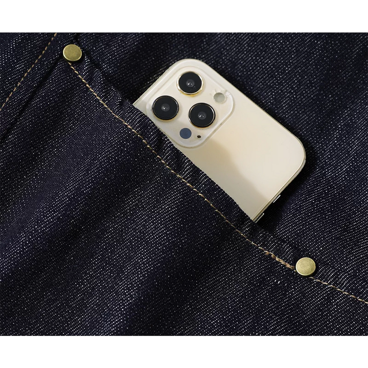 جاكيت شتوي قصير من الدنيم مبطن بطبقة من الفليس 