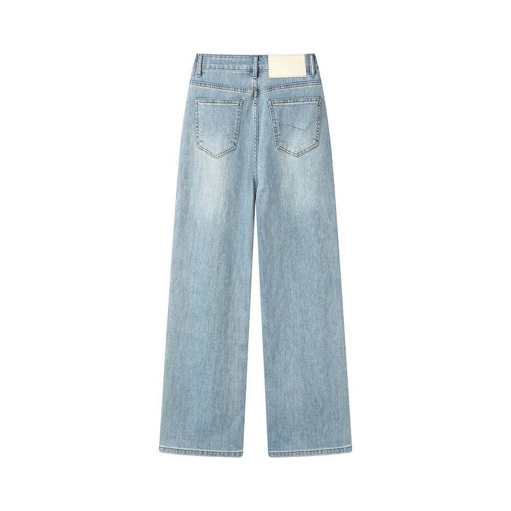 High-Waisted Straight-Leg Wide Pants