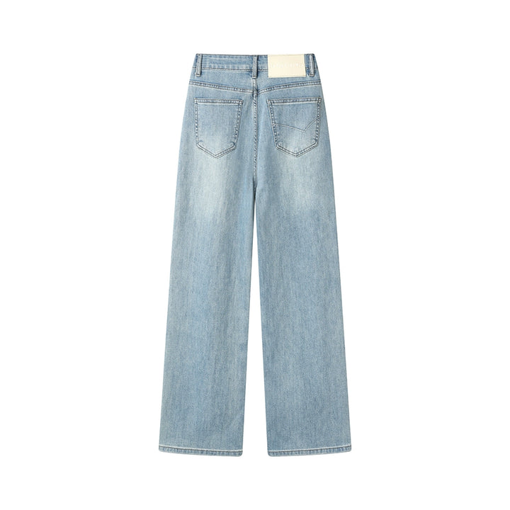 High-Waisted Straight-Leg Wide Pants